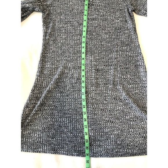 Children's Place Lace Up Neck Gray Nubby Knit Dress Girls XXL 16 A Line Flare - Picture 5 of 7